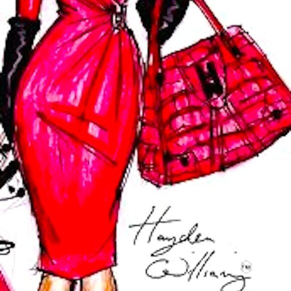 Festive Alice + Olivia Red and Pink Dress - Picture 10 of 10